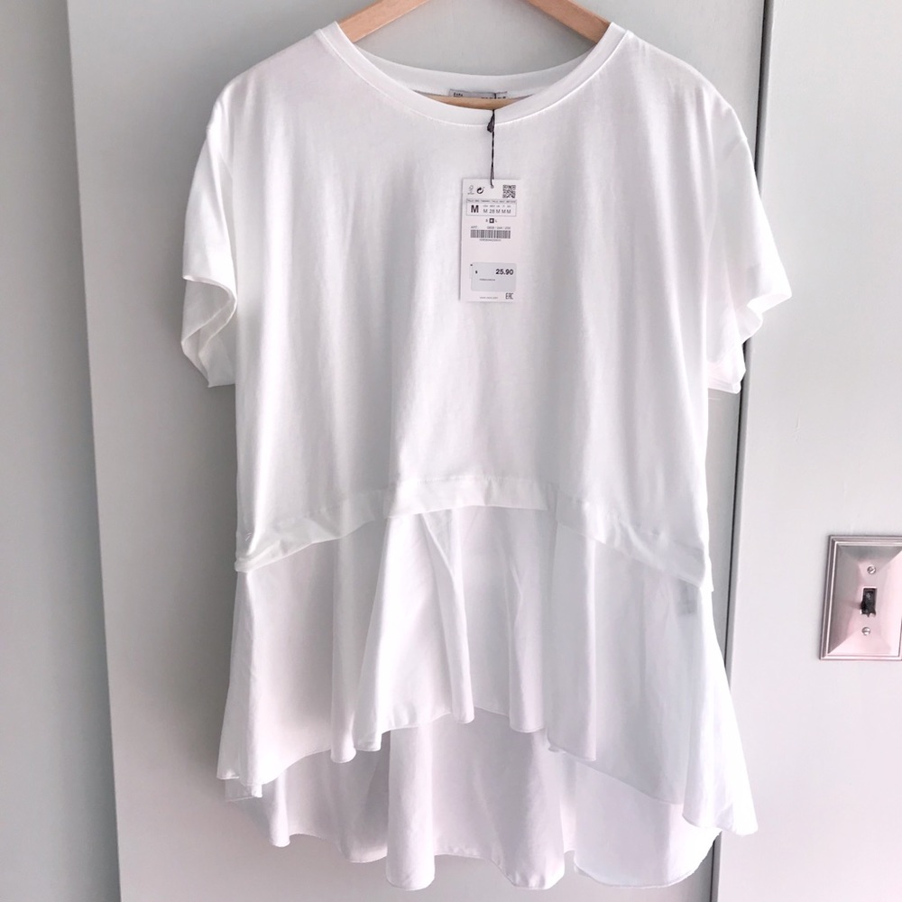 Oversized peplum detail Top
